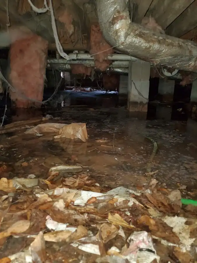 Crawl space flood assessment for Commercial Water Damage Restoration in Melrose Park